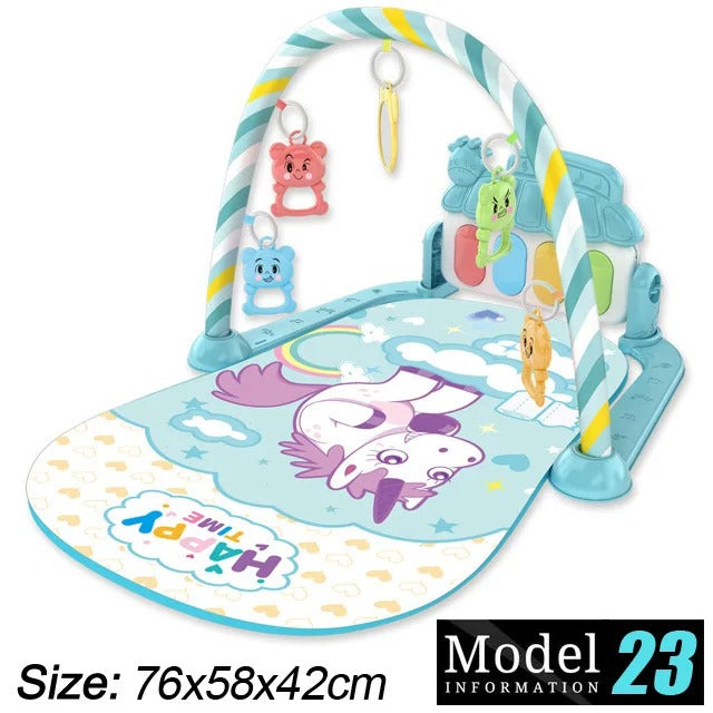 Baby Activity Gym Play Mat – Musical Early Learning Crawling & Sensory Play Mat for Newborns