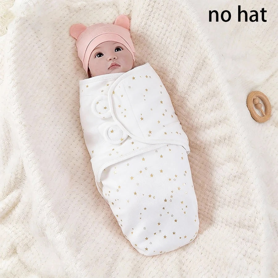 Baby Gold-Stamped Swaddle Blanket | Soft & Cozy Newborn Wrap