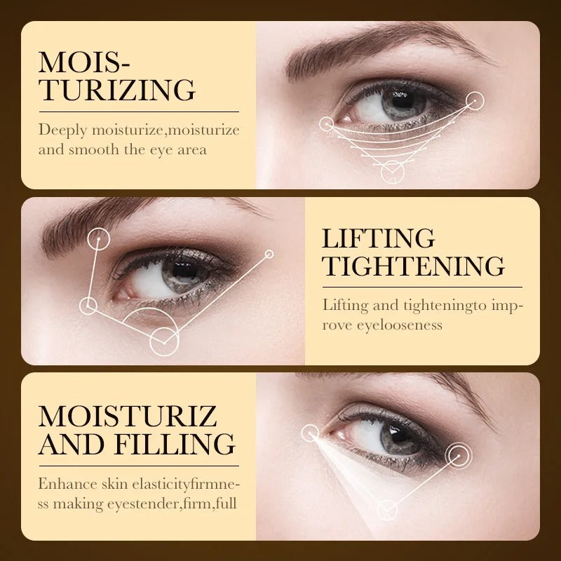ZOZU 24k Gold Hyaluronic Acid Eye Cream - Anti Dark Circles & Firming Moisturizer