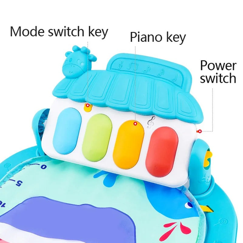 Baby Activity Gym Play Mat – Musical Early Learning Crawling & Sensory Play Mat for Newborns