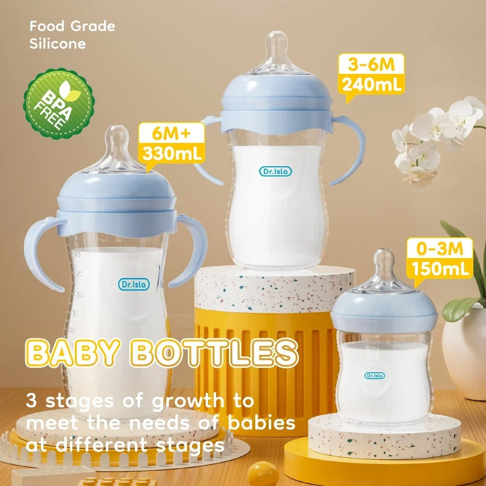 Baby Feeding Bottle with Handle – BPA-Free PP Milk Bottle for Newborns & Kids