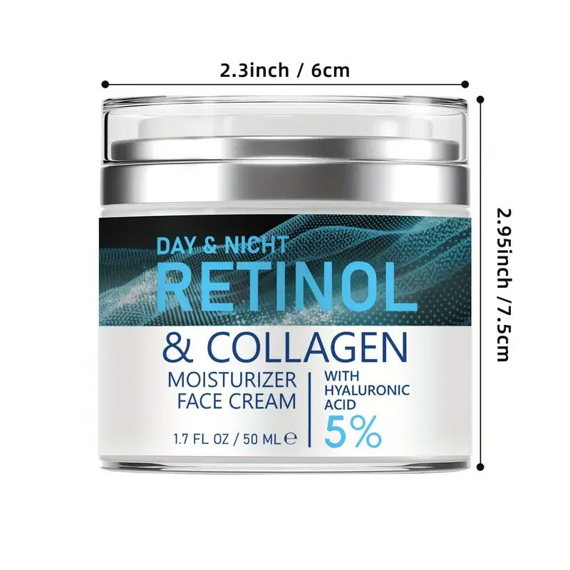 ENVISHA Retinol & Collagen Face Cream - Deep Hydration, Anti-Aging & Brightening Moisturizer (50ml)
