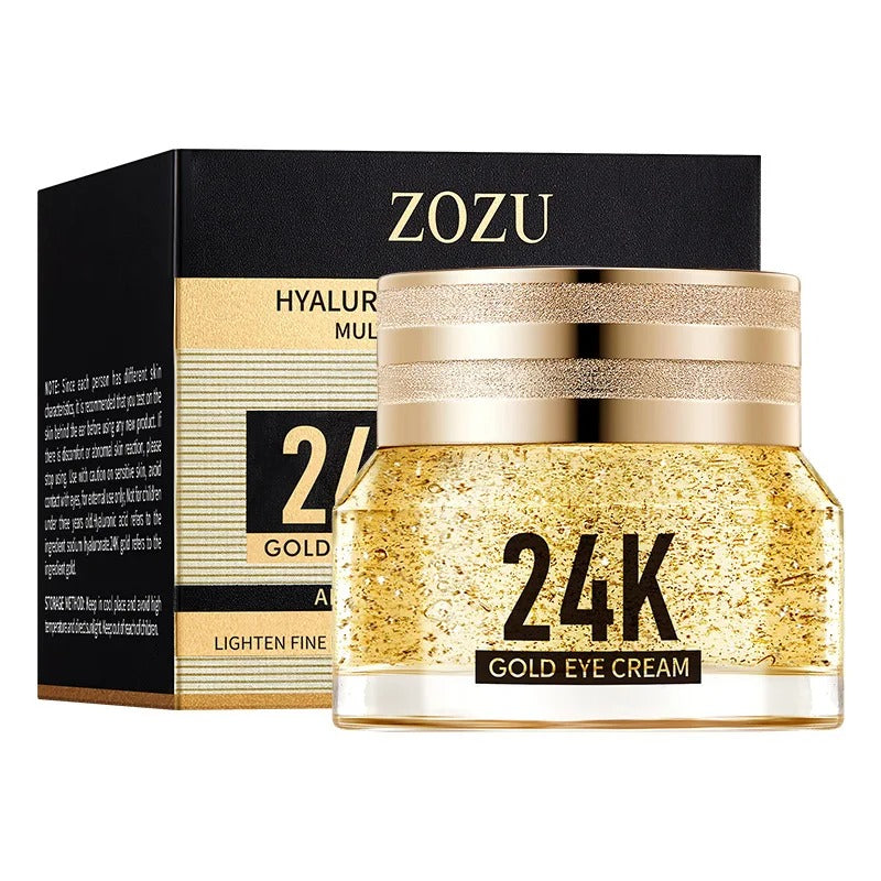 ZOZU 24k Gold Hyaluronic Acid Eye Cream - Anti Dark Circles & Firming Moisturizer