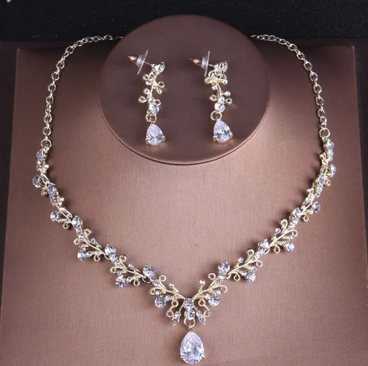 Luxury Royal Baroque Bridal Crown & Jewelry Set