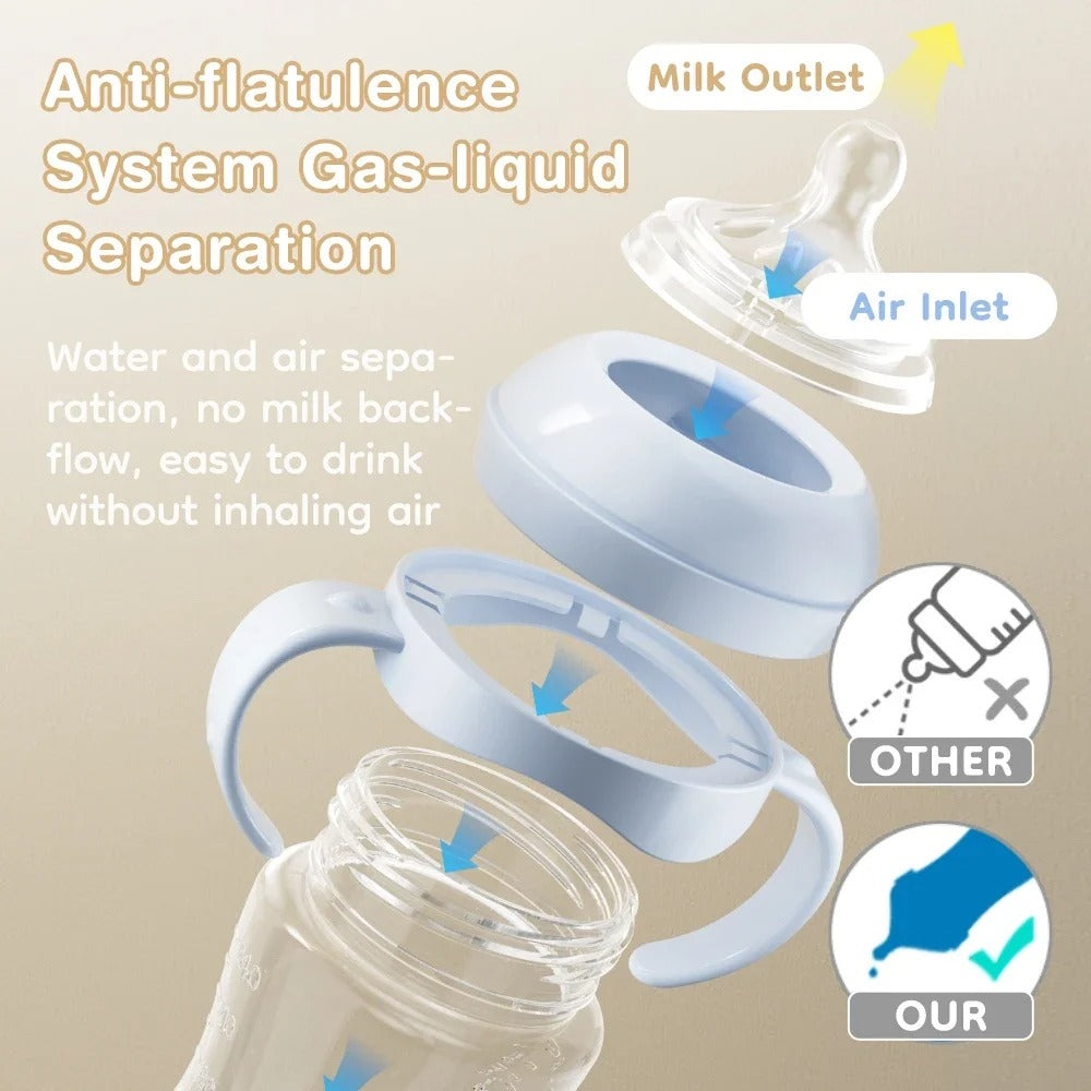 Baby Feeding Bottle with Handle – BPA-Free PP Milk Bottle for Newborns & Kids