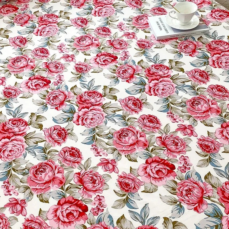 Red Rose Floral Printed Cotton Bedsheet Set