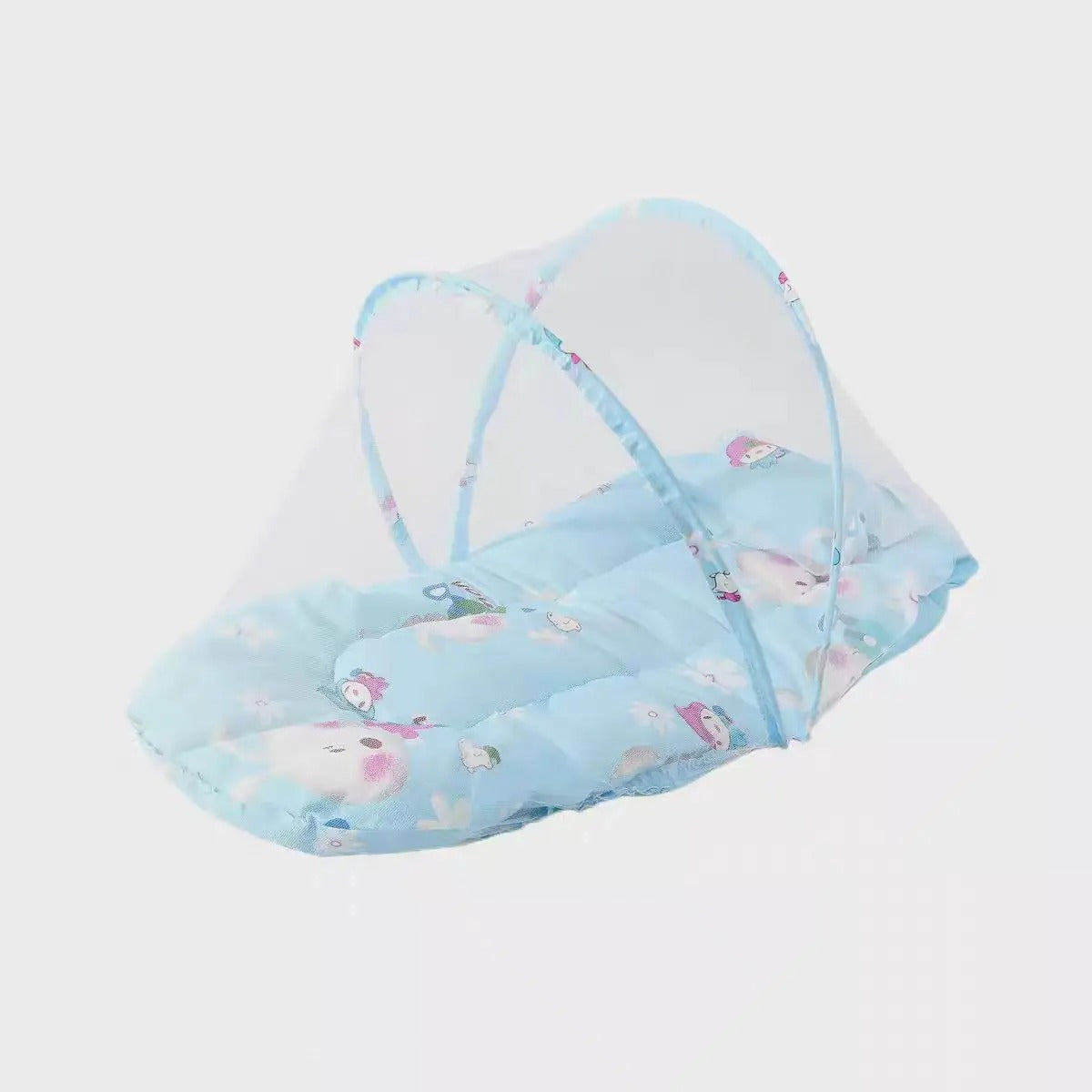 Foldable Baby Crib with Mosquito Net | Portable Baby Bed with Mattress & Pillow