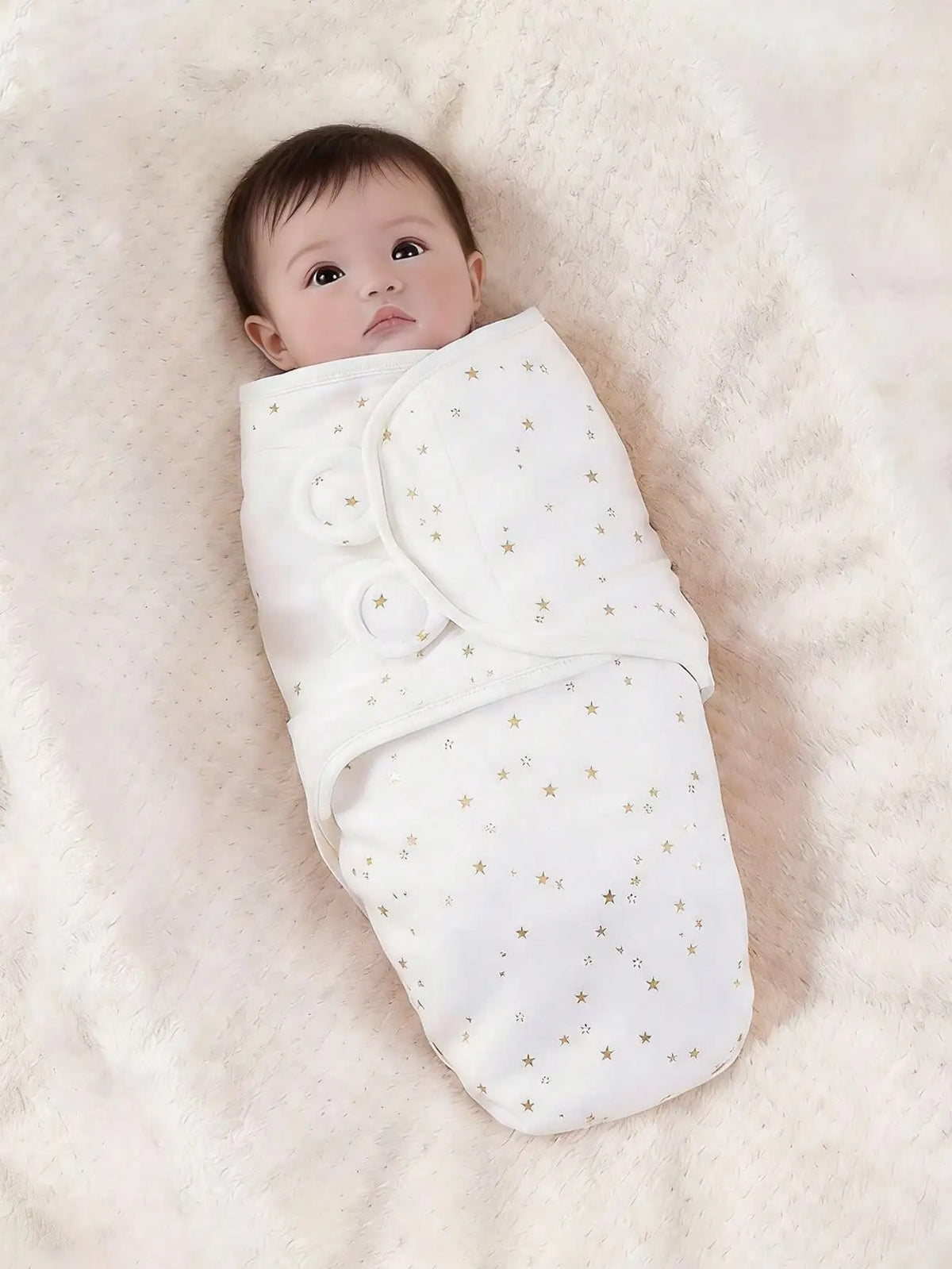 Baby Gold-Stamped Swaddle Blanket | Soft & Cozy Newborn Wrap