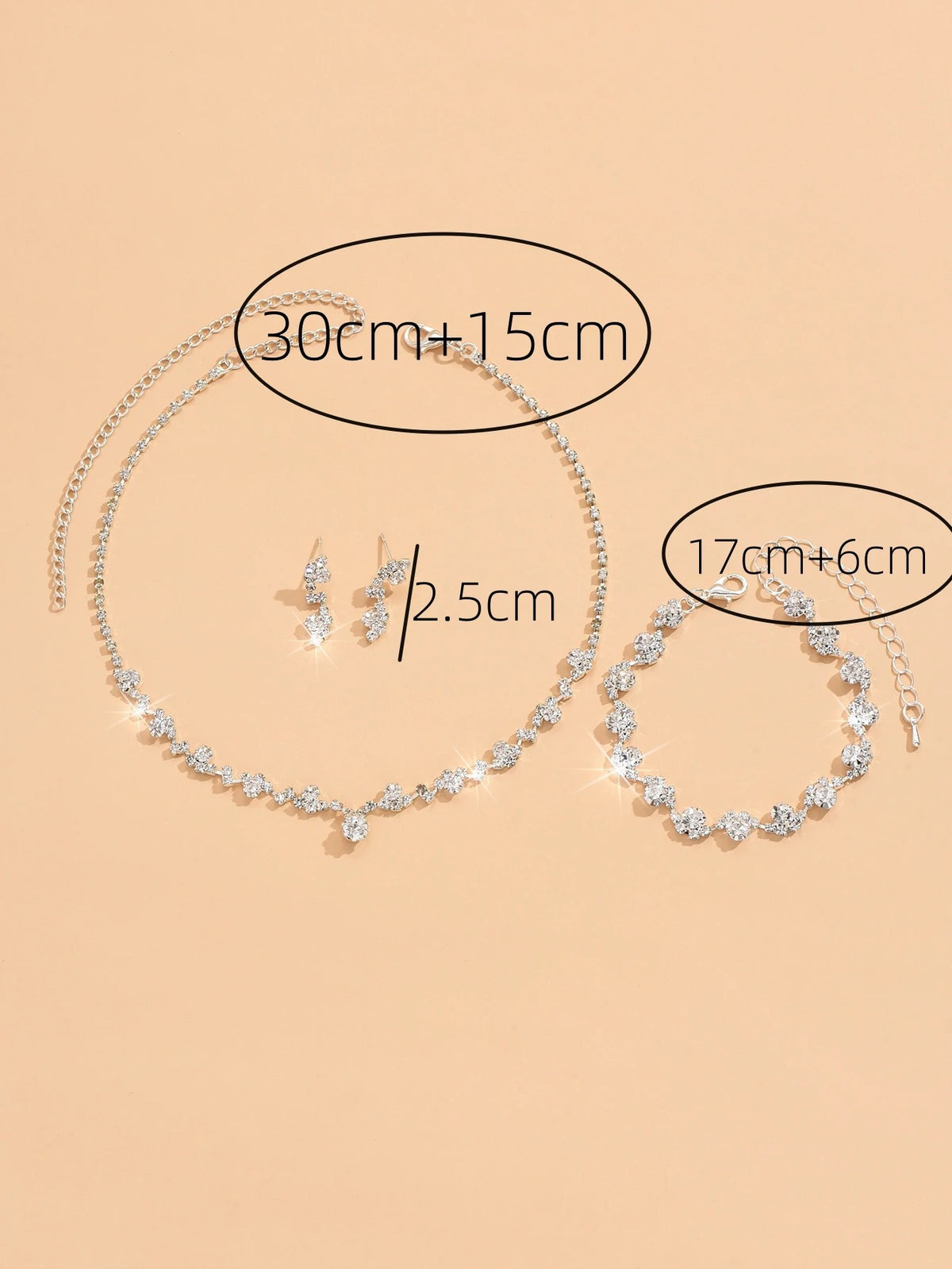 Elegant 4-Piece Golden Floral Jewelry Set - Necklace, Bracelet, Ring & Earrings