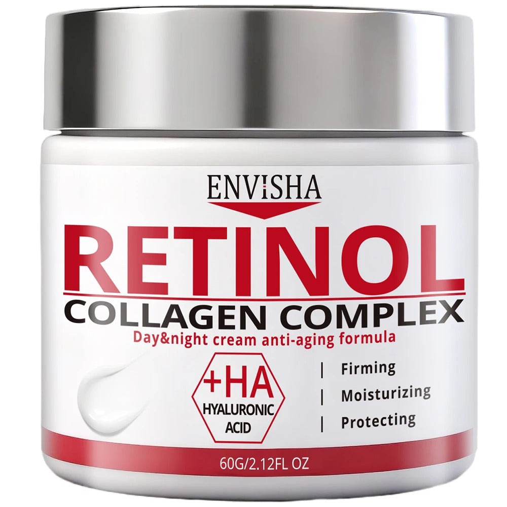 ENVISHA Retinol & Collagen Face Cream - Deep Hydration, Anti-Aging & Brightening Moisturizer (50ml)
