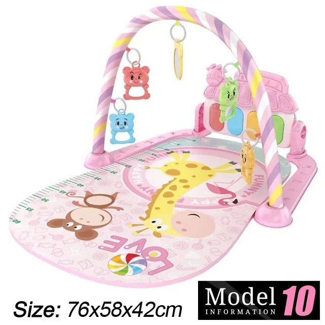 Baby Activity Gym Play Mat – Musical Early Learning Crawling & Sensory Play Mat for Newborns
