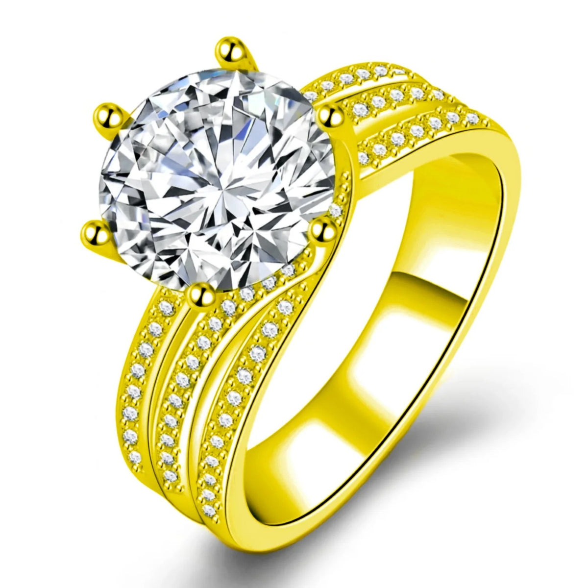 925 Sterling Silver 5A Zircon Luxury Bridal & Party Wear Ring for Women