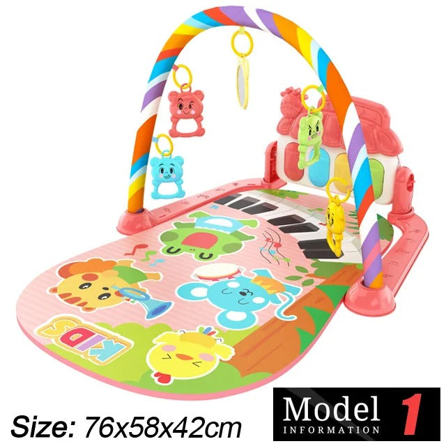 Baby Activity Gym Play Mat – Musical Early Learning Crawling & Sensory Play Mat for Newborns