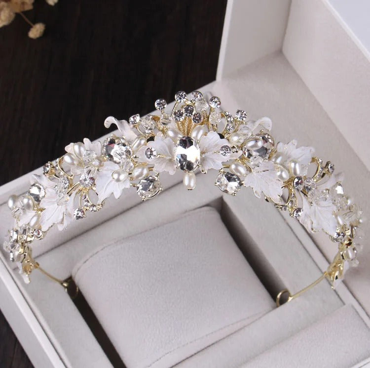 Luxury Royal Baroque Bridal Crown & Jewelry Set